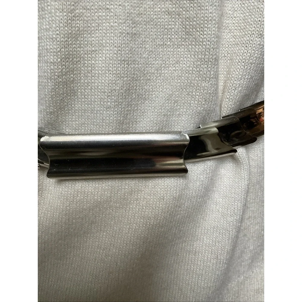 Vintage Silver Tone Stretch Snake Belt 70s 80s